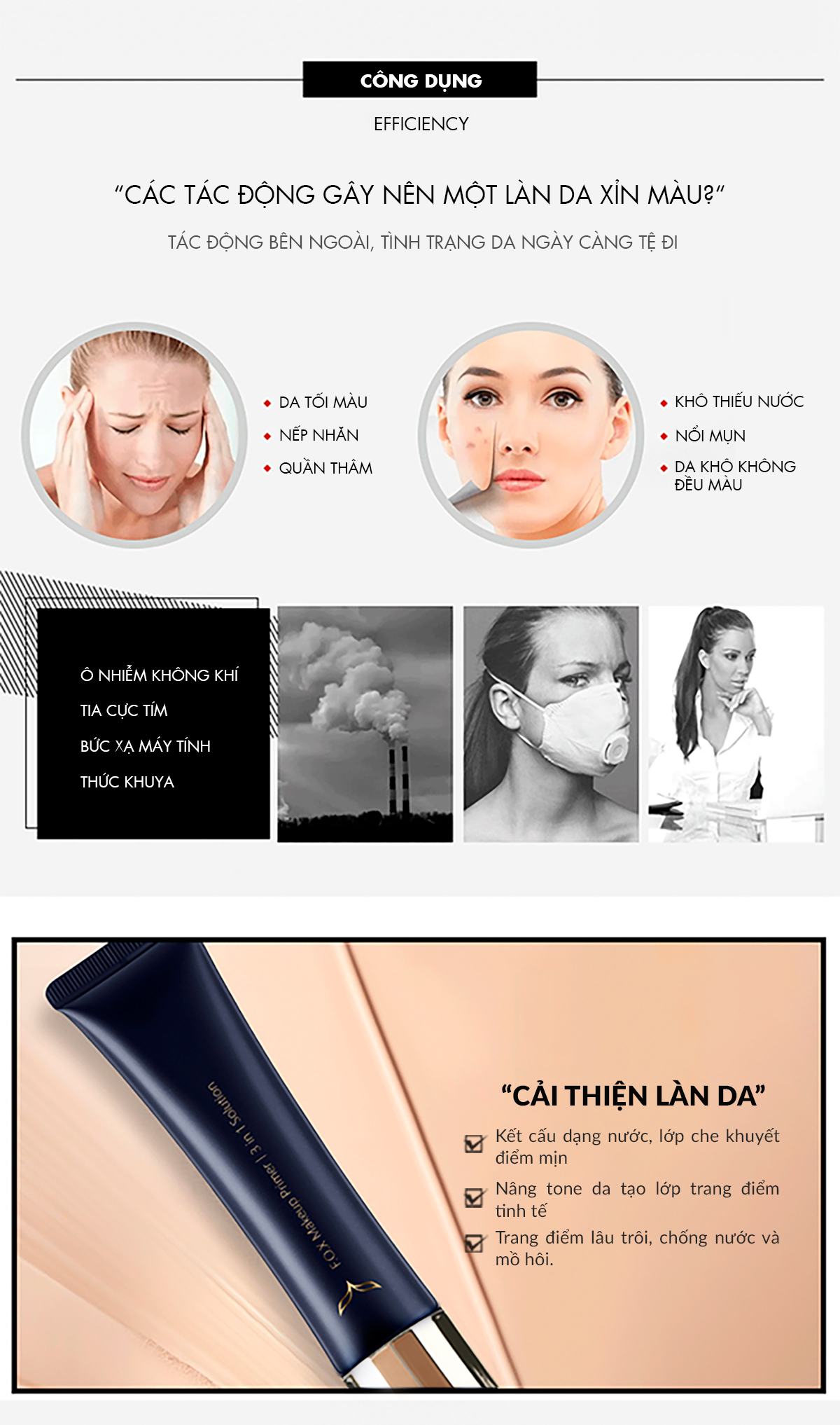 Công Dụng Của Kem Lót Makeup Primer 3 In 1 Solution