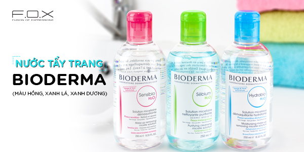 Bộ sản phẩm nước tẩy trang thuộc thương hiệu Bioderma