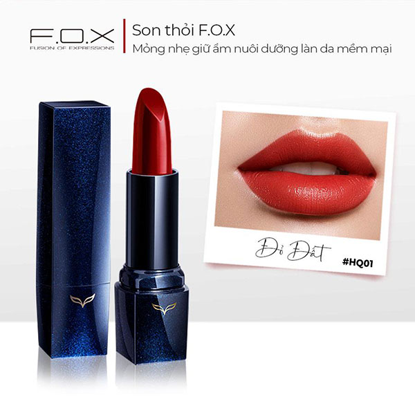 Son màu đỏ nâu Fox Cosmetics Definitely Lipstick HQ01