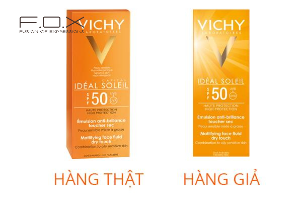 Cách phân biệt kem chống nắng Vichy thật giả qua sự khác biệt của bao bì